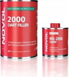Podkład akrylowy DART FILLER 2000 4:1 0,8l + utwardzacz 90-200 Czarny