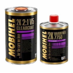 Lakier bezbarwny V5 2:1 1l + Utwardzacz  Szybki 7750